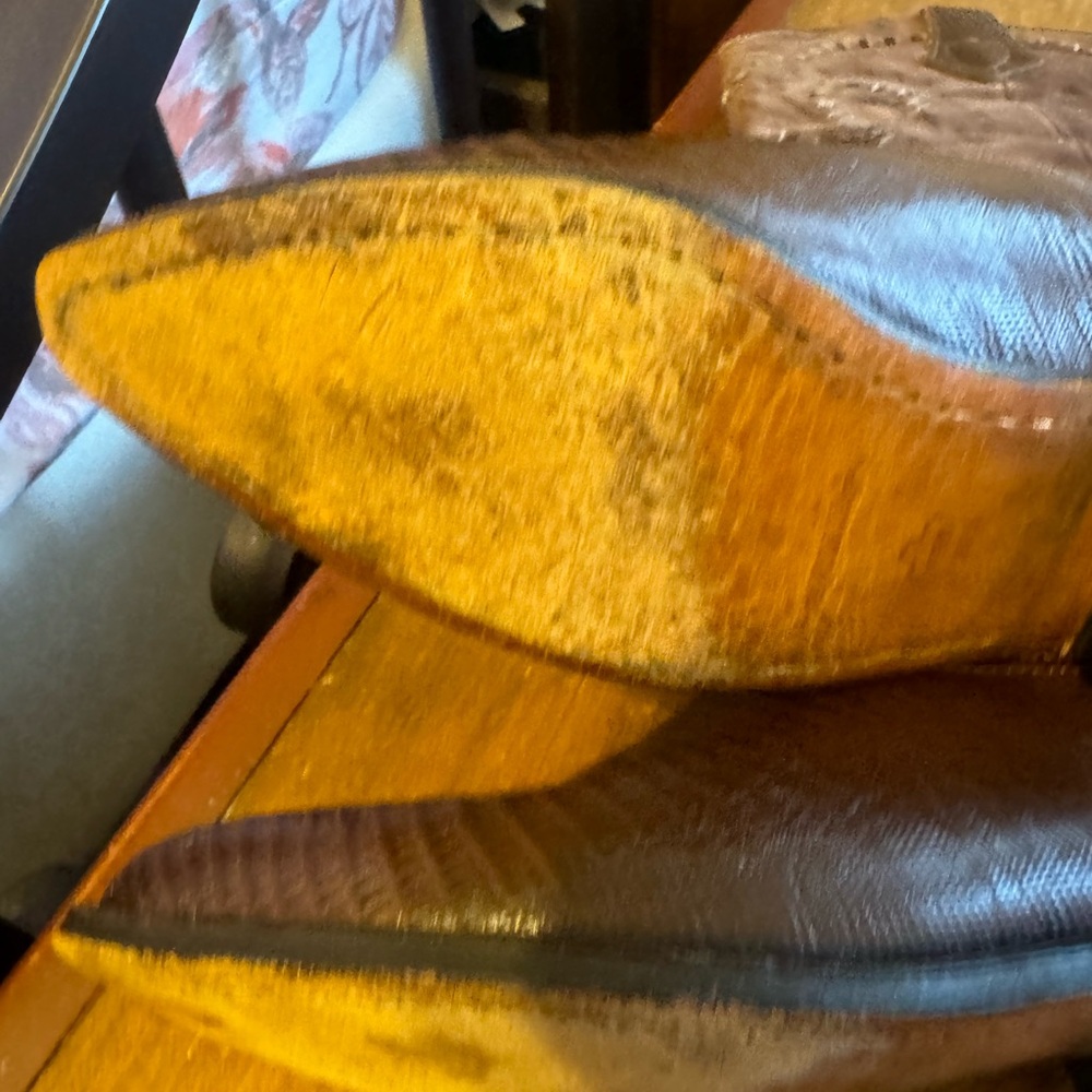 Seychelles Two-Tone Brown Heeled Western Boots - Picture 6 of 16